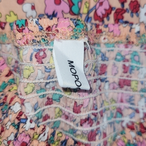 MOPOOGOSS Women's Elastic Bust Crew Neck Print Casual Flowy Midi Dress - Picture 8 of 8